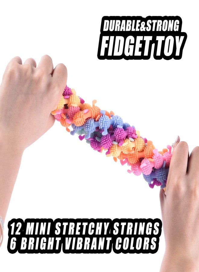 Rtinsd 12 PCS Caterpillars Stretchy String Fidget Sensory Toys,Relaxing Toys for Kids and Adults,Relieve Anxiety Stress for Autistic Children,Goodie Bag Fillers(Worm Style) - Image 3